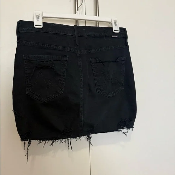 MOTHER The Vagabond Mini Fray Denim Skirt - 27 - Picture 8 of 10